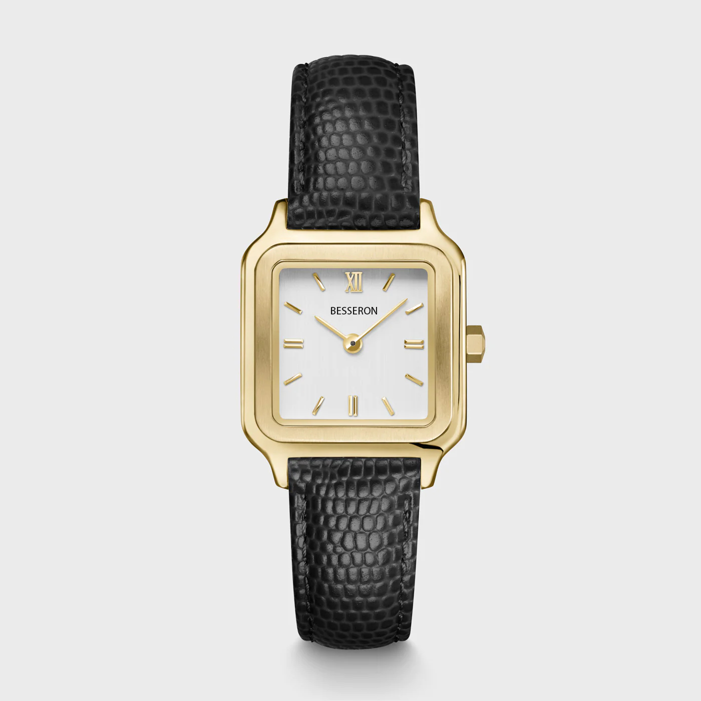 Montre en or Montre avec bracelet en cuir