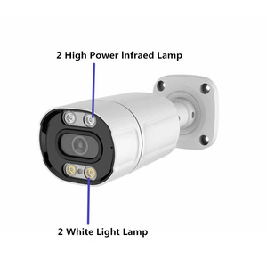 Cámara de seguridad IP POE de 5MP, luz LED, micrófono incorporado, visión nocturna, impermeable, bala, CCTV, con Audio, 4 Uds.