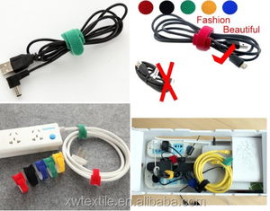 Gancho y lazo autoadhesivo reutilizable de uso simple conveniente colorido ajustable multifunción al por mayor correa de amarre de cables - Product Image 5