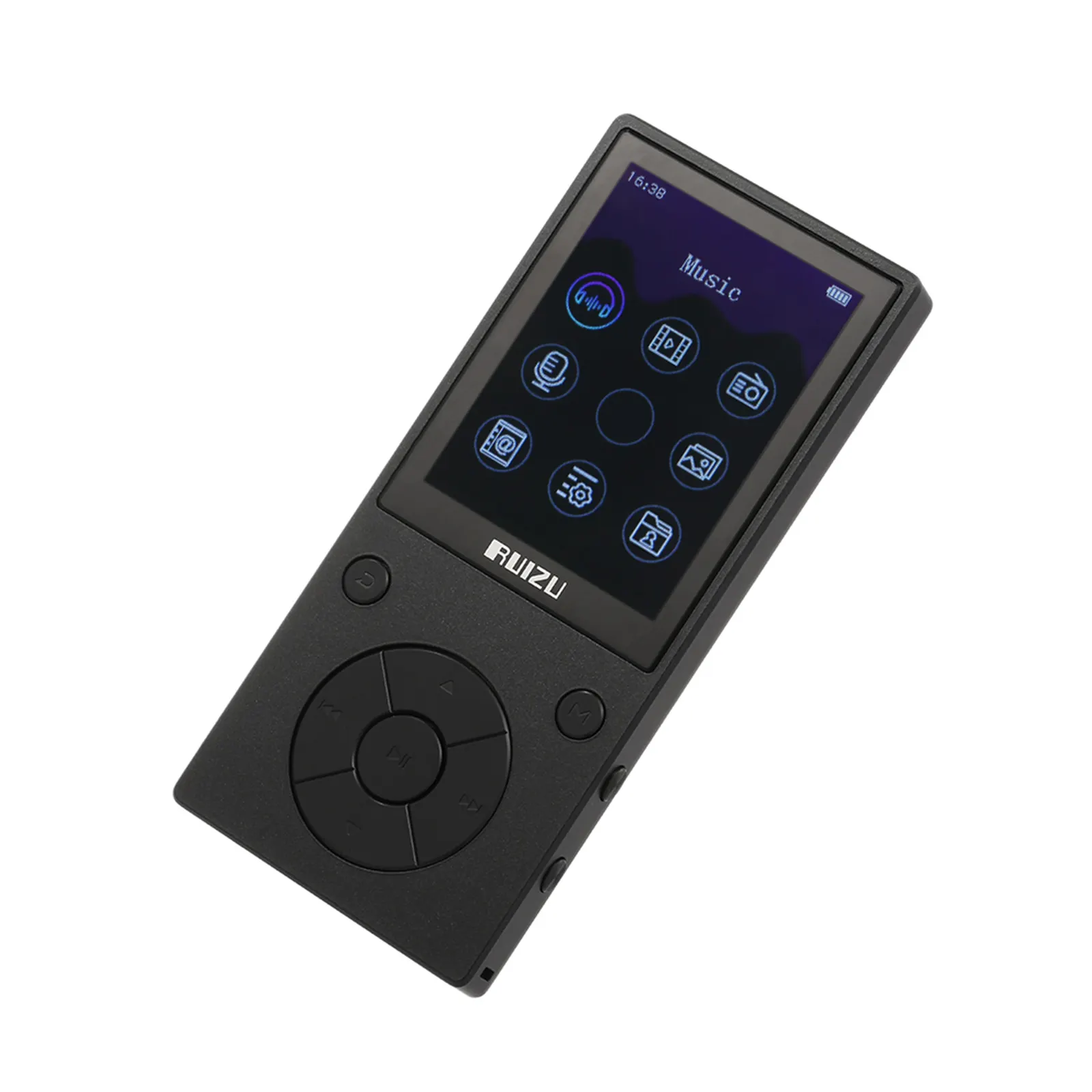 D11-reproductor de música MP3 y MP4, 8GB, BT, Radio FM, grabadora de voz, ranura para tarjeta TF, auriculares de 3,5mm, micrófono incorporado, altavoz, soporte para cronómetro