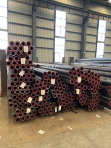 ASTM A35 SA106 API 5L A53 Estructura de carbono Tubería Construcción Andamio Marco Estructura Materia prima Marco de andamio
