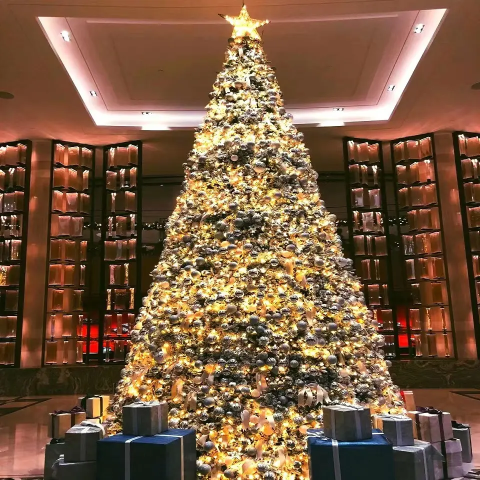 Árbol de Navidad de 3 a 30 cm, árbol gigante para exterior, centro comercial de Hotel, decoración verde, simulación de árbol grande