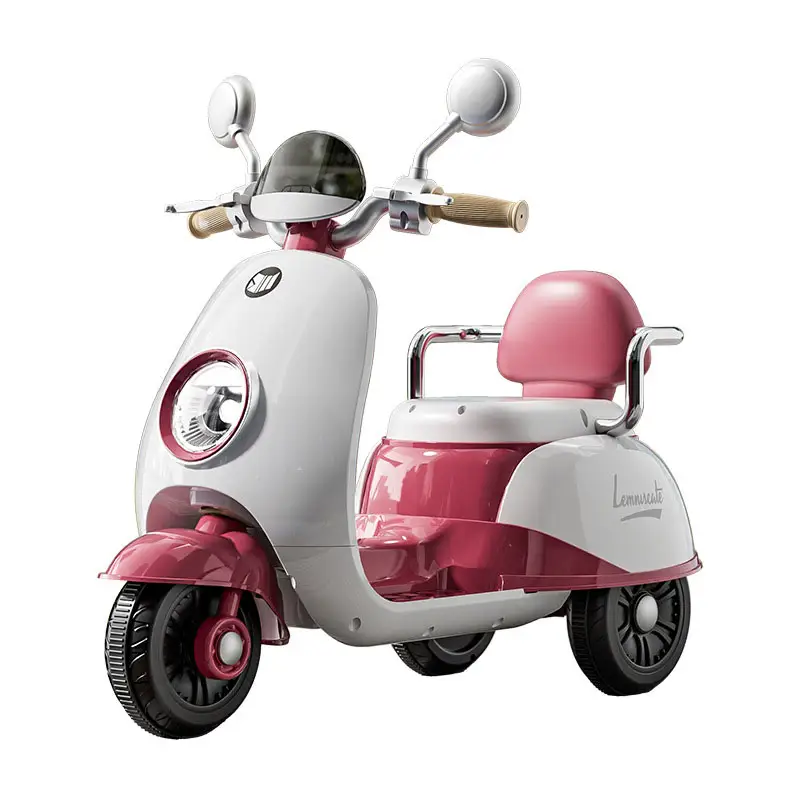 Großhandel von elektrischen Kinder-Motorrädern Ladekraft für zwei Personen Dreiräder Jungen und Mädchen Babyautos Sitzmöbel Spielzeugwagen