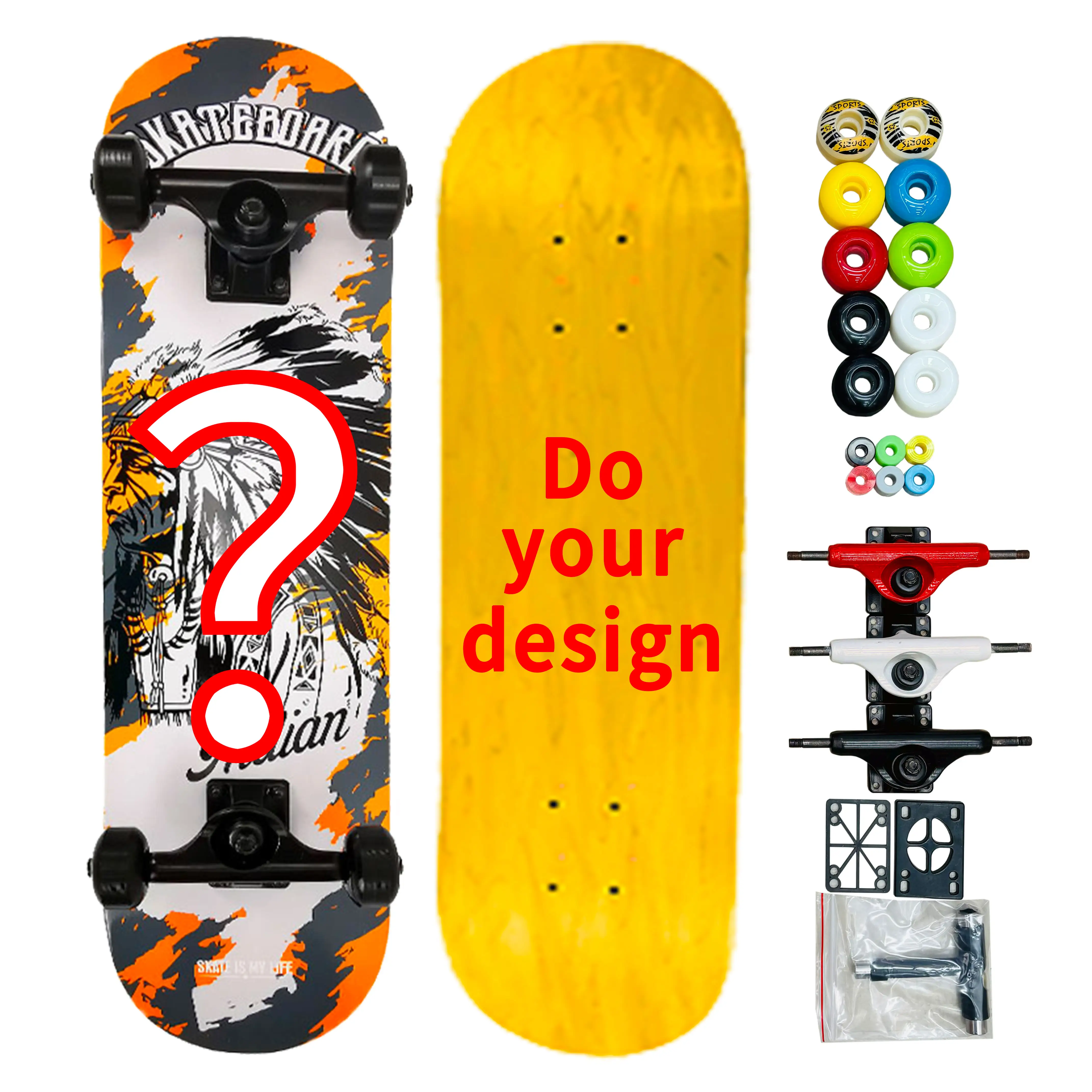 Planches à roulettes & patins camion Surf adaptateur arrière vente pneu prix de gros en inde pour enfant Skateboard Longboard