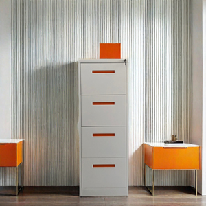 Modern 4-Drawer Metal Filing Cabinet Steel Storage File for Office Kitchen School or Gym Use