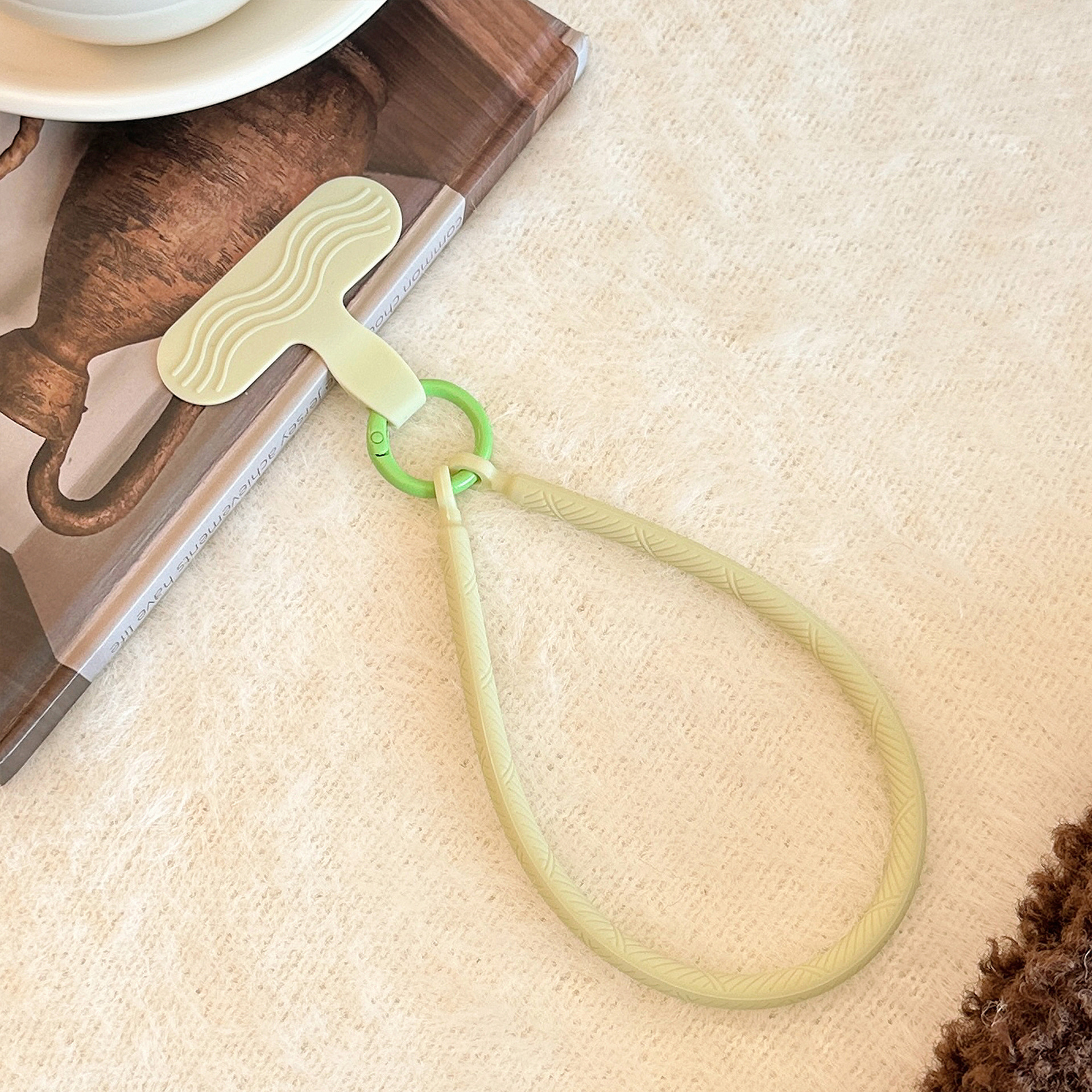 Milk green silicone rope