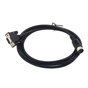 DB9 kadın 9-Pin Din 8-Pin adaptör kablosu kompakt d-sub konnektörü PLC programlama için bilgisayar için RS232 PVC ceket örgü