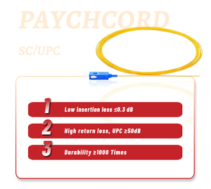 Optical Fiber PatchCord SC/UPC-SC/UPC SM DX G652D G657A1 G657A 2.0mm/3.0mm SM MM 1M 3M 5M lengths Different <strong>changes</strong> - Product Image 2