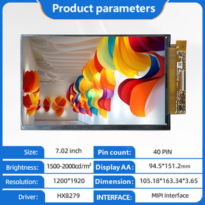 7,02 Zoll 1200*1920 Auflösung IPS TFT LCD-Anzeige modul mit MIPI-Schnitts telle