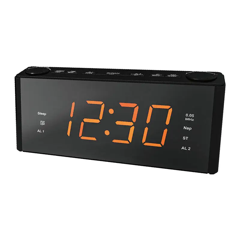 new material Battery Home Audio LED Tuning Portable Digital Desk radio microwave analog alarm clock with high definition