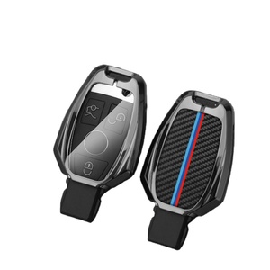 โลหะผสมสังกะสีหนัง TPU ฝาครอบกุญแจรถสำหรับ Mercedes Benz A B C E S Class W204 W205 W212 W213 W176 GLC CLA AMG W177อุปกรณ์เสริม - Product Image 1