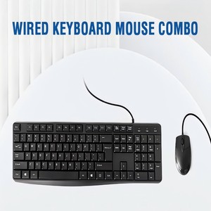 Ultra-Thin 2.4Ghz Ergonomic Wired <strong>Keyboard</strong> Mouse Combo Set Custom Layout Factory OEM Support Mechanical USB Low MOQ Price Phone - Product Image 3