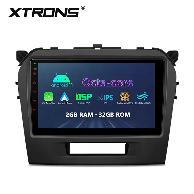 Xtrons kit multimídia automotivo, android 11, touch screen, player de mídia para carro, para suzuki, vitara, com carro, play, dsp, banda dupla, wi-fi