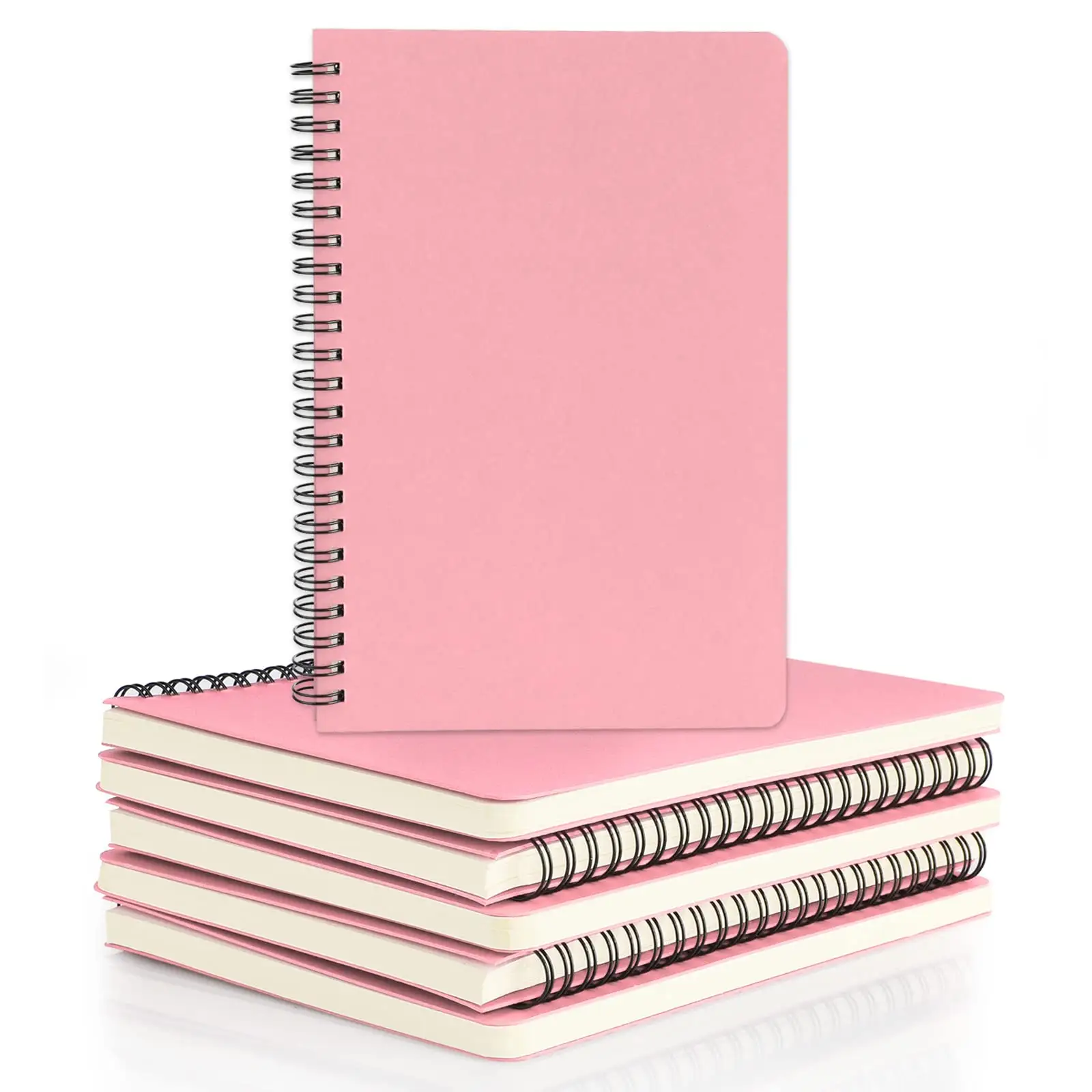 Cuaderno diario con cubierta Rosa personalizable de color A5 College Ruled Paper Business Spiral Journal
