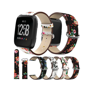 New 2025 Xem dây đeo Nhà máy cung cấp hoa mẫu dây da phù hợp cho Fitbit Versa - Product Image 1