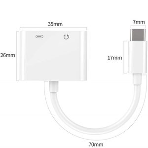 2合1 c型至3.5毫米耳机插孔适配器音频电缆 - Product Image 2