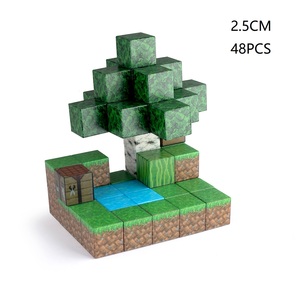 Set blok bangunan kubus magnetik anak-anak, mainan konstruksi Model 3D keterampilan susun bangunan kreatif batu bata kustom untuk anak-anak - Product Image 2