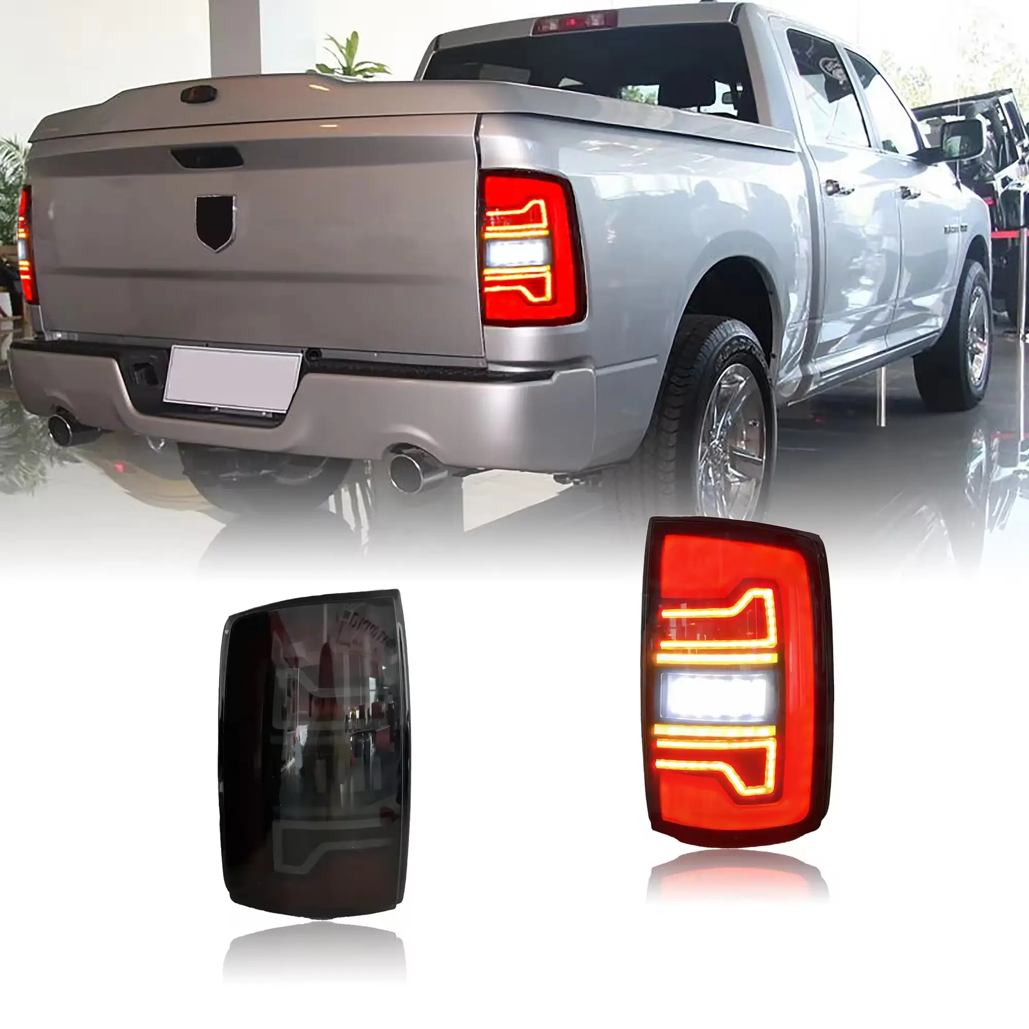 FARWIDE Smoke Tail Lamp Led Light Taillight For RAM 1500 2500 2002 - 2006 For Dodge Truck Car