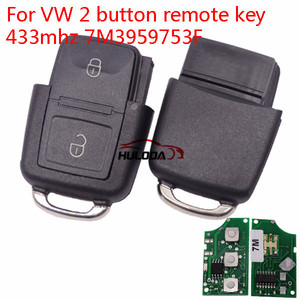 For <strong>VW</strong> 2 Button Remote <strong>Key</strong> 433mhz 7M3959753F Just Press and Hold the <strong>Lock</strong> Button During This Time Press the Unlock Button 3 Time - Product Image 2