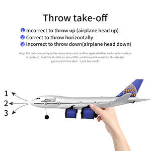 3CH Flying Rc Big Remote Control Aircraft Model Glider Foam air Plane <strong>Toy</strong> with Light - Product Image 5