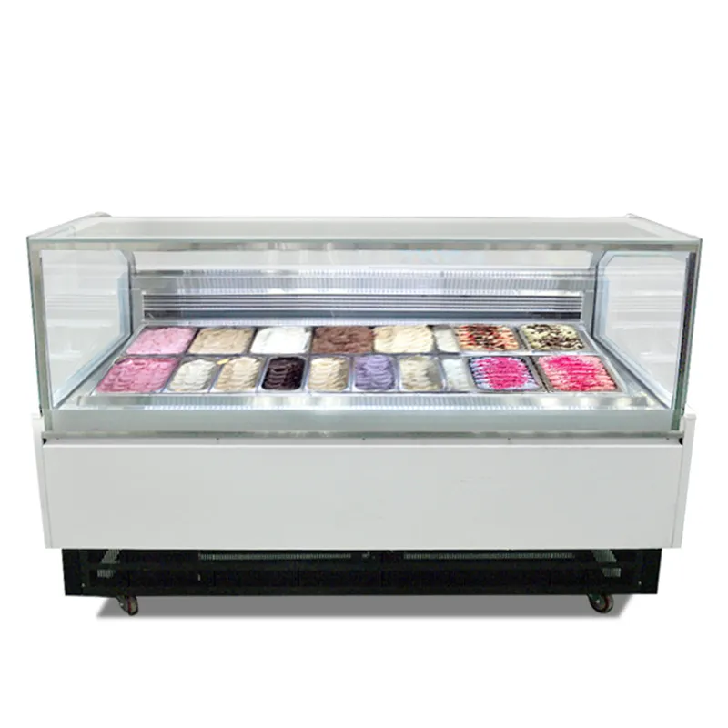 CE 18 piatti sevel gelato vetrina gelato/display gelato congelatore/gelato frigorifero vetrina display gelato