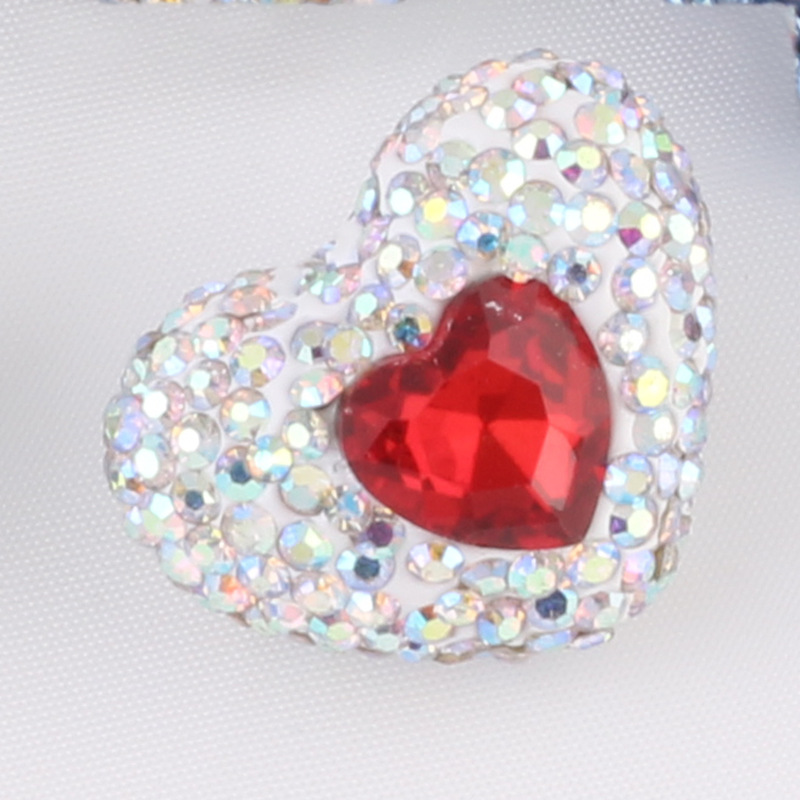 White peach heart western region red main stone