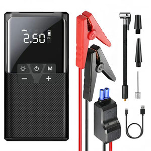 PONFLY 1000A 12 В, автомобильный стартер с накачивающим устройством для шин, аккумуляторная батарея, усилитель 150 фунтов на квадратный дюйм, автомобильный воздушный насос, компрессор - Product Image 1