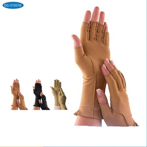 Sarung tangan kompresi Arthritis diperpanjang tanpa jari jahitan luar untuk Swell terowongan karpal dengan terbuka setengah jari pria wanita - Product Image 2