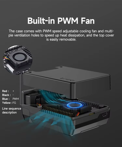 PWM冷却ファン付きArgonNEO5ケースは、Raspberry Pi5用のSSDまたはSDカードのインストールをサポートします - Product Image 3