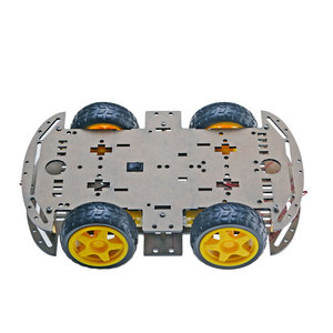 4WD Robot akıllı araç şasi kitleri siyah akrilik şasi kitleri için RC uzaktan kumanda robotik öğrenme seti oyuncaklar DIY meraklıları - Product Image 5