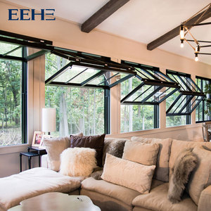 Diskon Besar Jendela Lipat Dua Anti Maling Kedap Suara Otomatis Pengangkat Vertikal Pabrikan Jendela Lipat Rumah Aluminium - Product Image 1