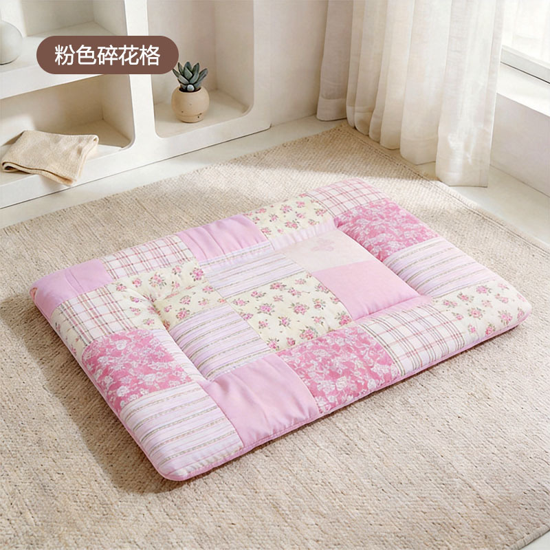 Four Seasons Fabric Cushion - Pink Floral Check