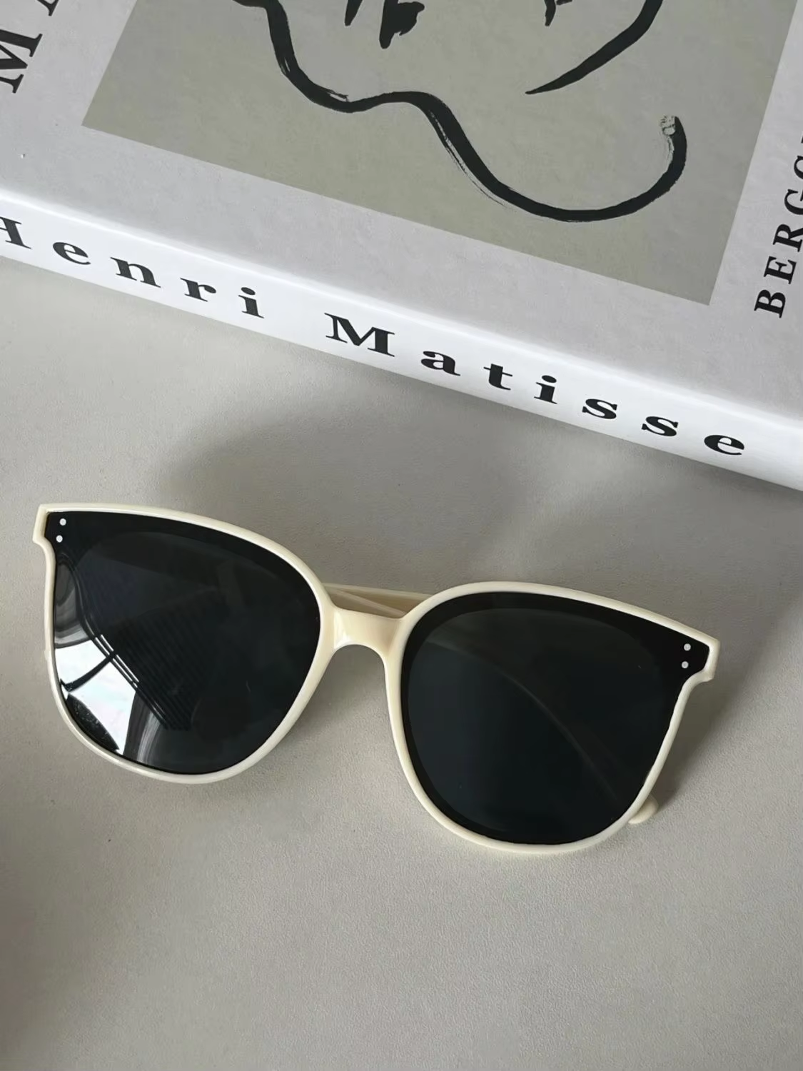 White frame black lens