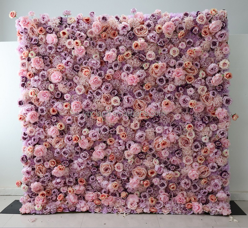 13 # Grand mur de fleurs Rose