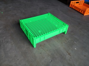 Caja móvil apilable de plástico HDPE de uso alimenticio, caja de almacenamiento apilable para pan, transporte de plástico pequeño y plegable - Product Image 5