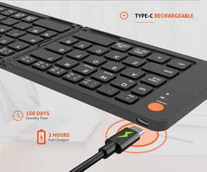 MEETION BTK001折叠迷你键盘C型磁感应多设备折叠键盘 - Product Image 4