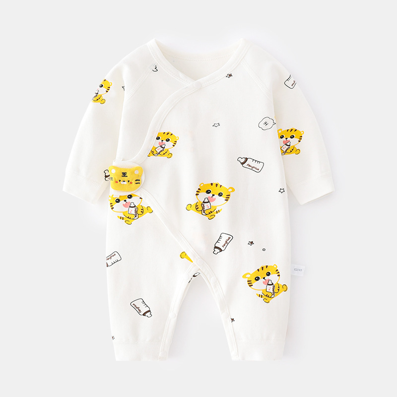 White (cotton tiger head jumpsuit)