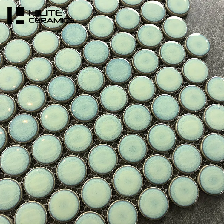 Promozione del nuovo prodotto 312*330mm piastrella circolare verde a mosaico 3d