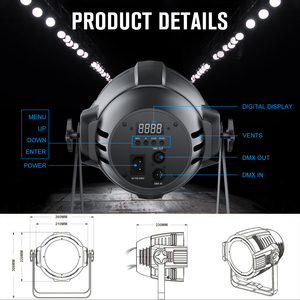 ビッグディッパーLPC007アルミニウムRGB3-in-1DMX LEDライト54 * 3wパーステージライトスタンドデザインディスコクラブパーティーLghting