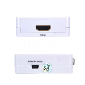 Convertidor de línea HDMI hembra a VGA macho + Adaptador de Audio 1080P HDTV a VGA, convertidor con Cable de salida de Audio