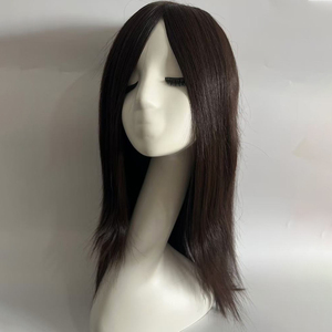 Alopesi hastaları için silikon tıbbi tam el tutkalsız insan saçı el-bağlı tıbbi peruk - Product Image 1