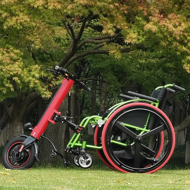 Elesmart Novo Modelo Elétrica Cadeira De Rodas Acessório Elétrico Handcycle Com 8ah Bateria Roda Mão bicicleta