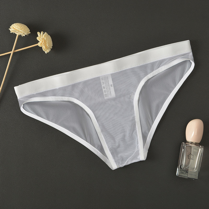 White Triangle Briefs See Through Underwear