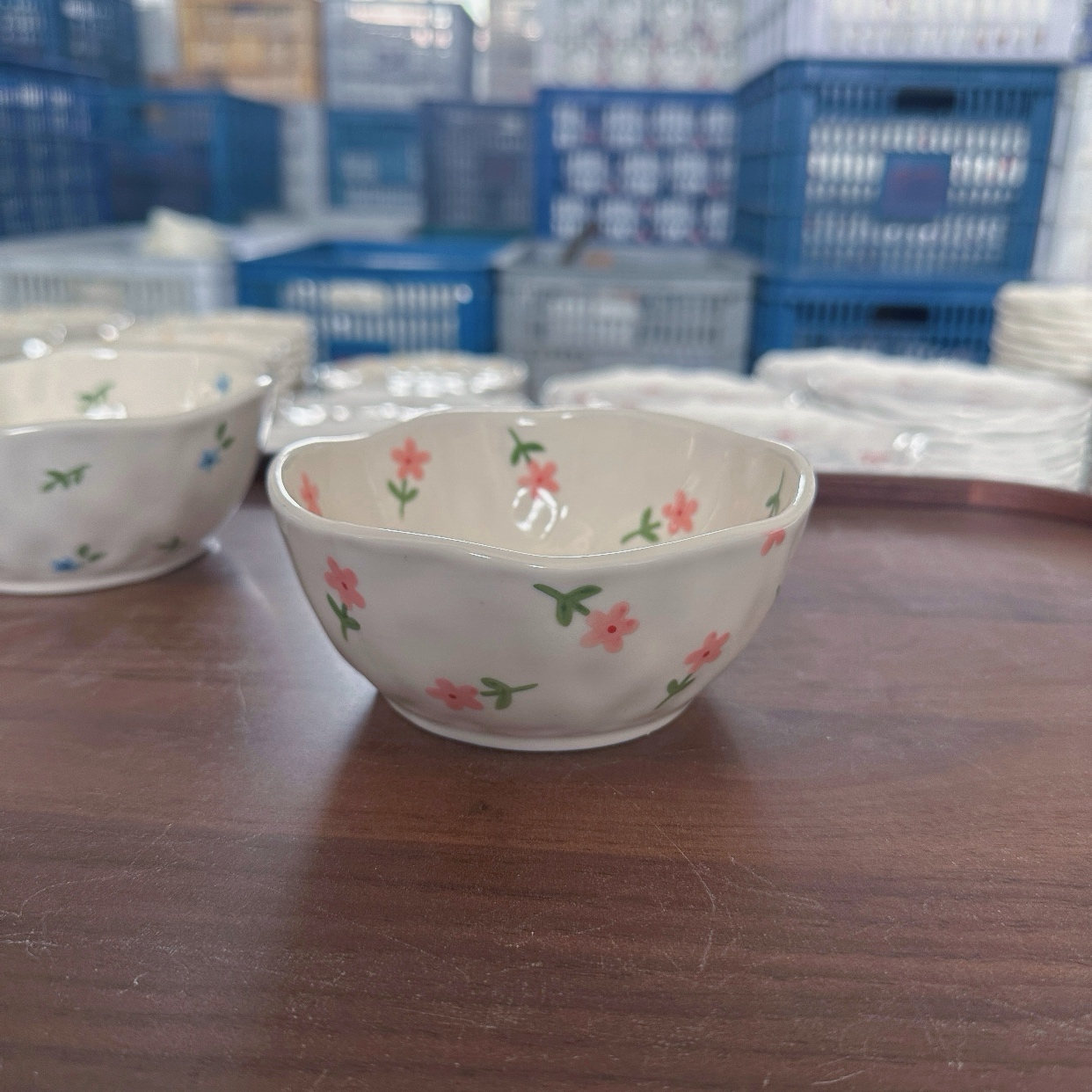 Cuenco pequeño floral rosa 12,5*5,7cm