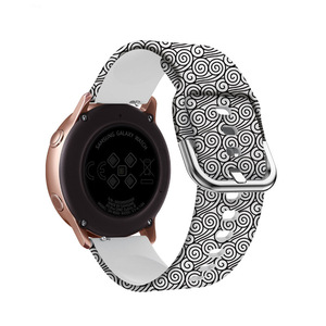 20Mm 22Mm Hoa Hướng Dương Leopard Mô Hình In Cao Su Màu Tinh Khiết Ban Nhạc Đồng Hồ Chất Lượng Thể Thao Không Khí Lỗ Silicone Ban Nhạc Đồng Hồ Dây Đeo - Product Image 3