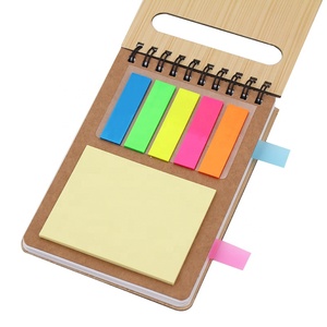 Free Sample A4 Cork Paper Cardboard Bamboo Spiral <strong>Notebooks</strong> Mini <strong>Notepad</strong> Planner with Sticky <strong>Memo</strong> Pads Cute - Product Image 3