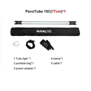 Nanlite PavoTube 15C/30C 2 ft/4 ft RGBW LED tüp dahili pil 1/2/4 lamba kiti