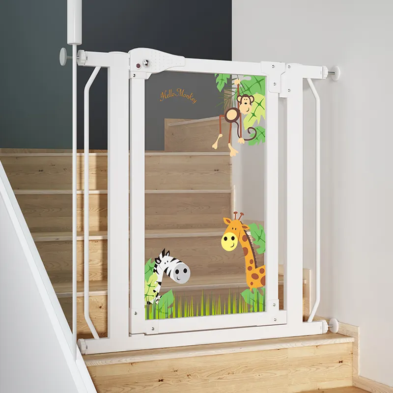 High Quality Dog Cat Kids Child Safety Children Door Stair Sliding Retractable Safety Baby Pets Gate