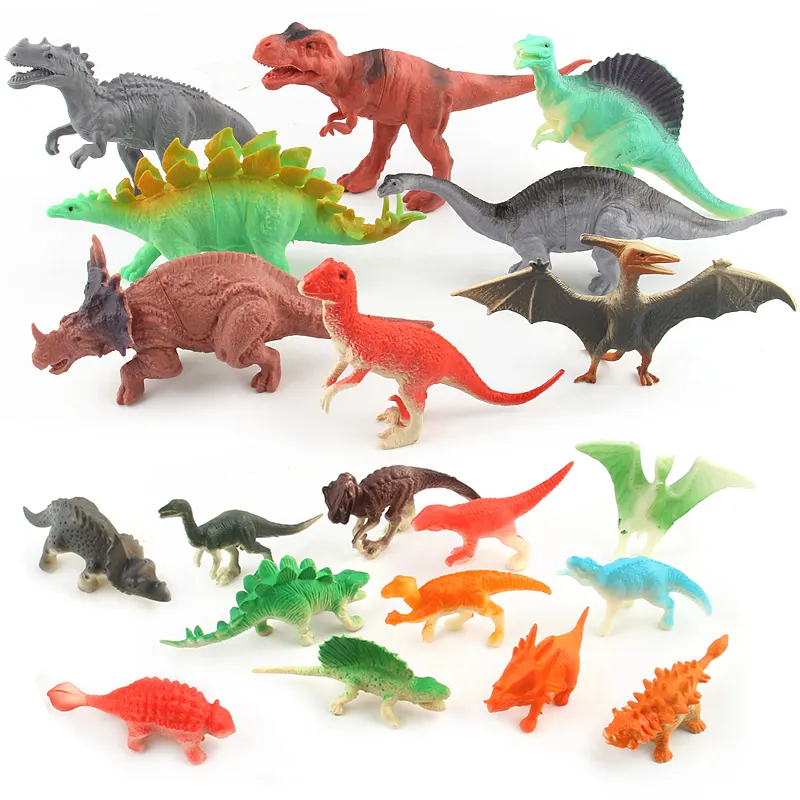 Dinossauro modelo brinquedos mini dino, figura, conjunto, brinquedo para crianças, 20 em 1, bolsa de brinquedos de animais