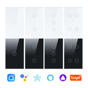 CNSKOU akıllı ev anahtarı 1/2/3/4 Gang kablosuz uzaktan kumanda Tuya Wifi duvar işık lambası dokunmatik modülü Alexa Bluetooth akıllı yaşam - Product Image 1